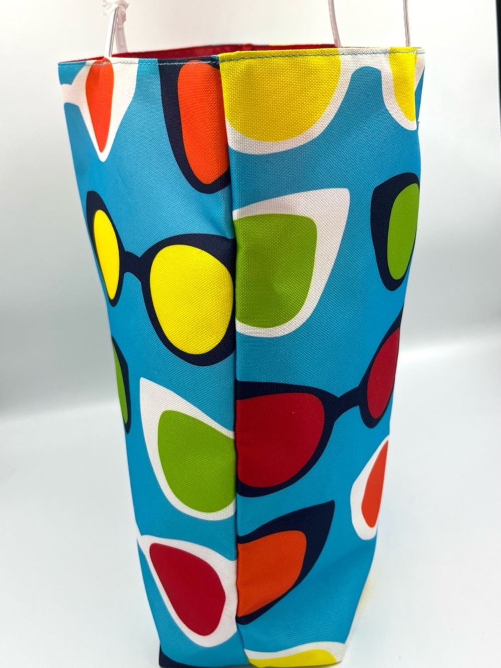 Estée Lauder Lisa Perry Blue Sunglasses Print Tote with Multicolor Accents - Picture 3 of 7